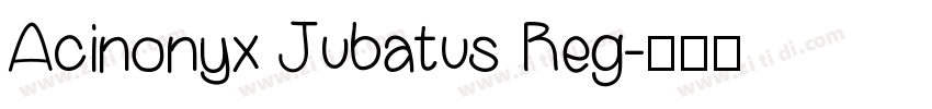 Acinonyx Jubatus Reg字体转换